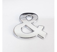 Cemax & İşareti 3,75 cm Krom Yapışkanlı