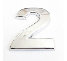 Cemax 2 Rakamı 3,75 cm Krom Yapışkanlı