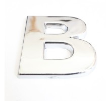 Cemax B Harfi  3,75 cm Krom Yapışkanlı