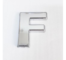 Cemax F Harfi  3,75 cm Krom Yapışkanlı