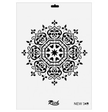 Rich New Seri N-349 Stencil 35x25 cm