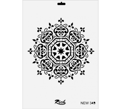 Rich New Seri N-349 Stencil 35x25 cm