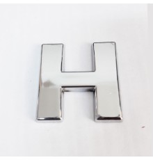 Cemax H Harfi  3,75 cm Krom Yapışkanlı