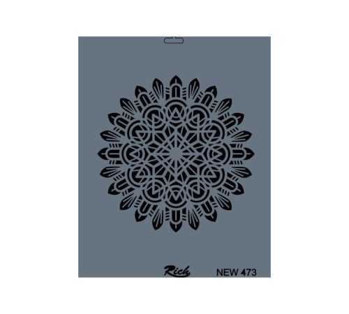 Rich New Seri N-473 Stencil 35x25 cm