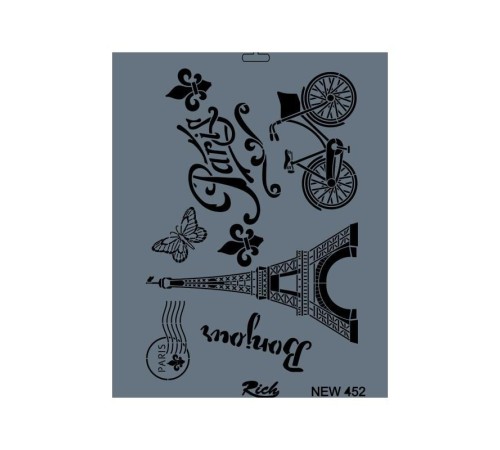 Rich New Seri N-452 Stencil 35x25 cm