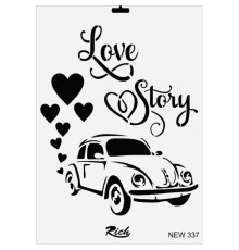 Rich New Seri N-337 Stencil 35x25 cm