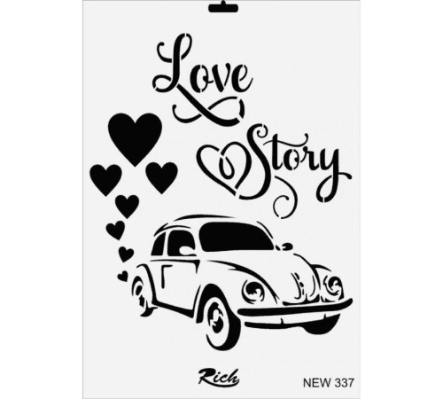 Rich New Seri N-337 Stencil 35x25 cm