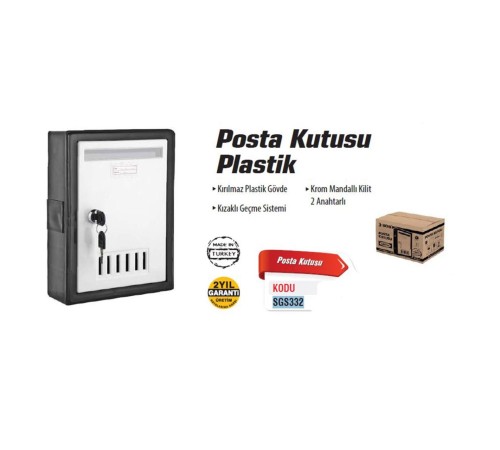 SGS 332 Plastik Posta Kutusu 2 Anahtarlı