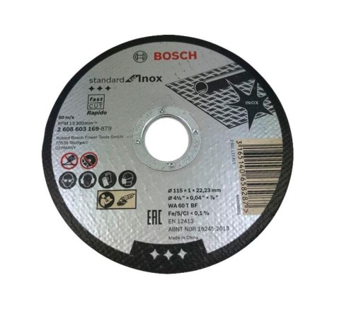 Bosch Standat İnox Kesici 115X1X22,23 mm