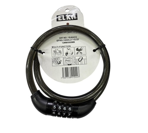 Elka 312 Şifreli Bisiklet Kilidi 80 cm