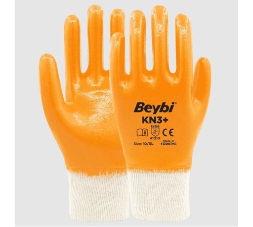 Beybi KN3+ No:10 Sarı Tam Nitril Pamuk Eldiven 1 Adet Beybi KN3+ No:10 Sarı Tam Nitril Pamuk Eldiven 1 Adet