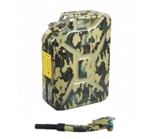 KNC 20 Litre Metal Benzin Bidonu Hortum Dahil Kamuflaj