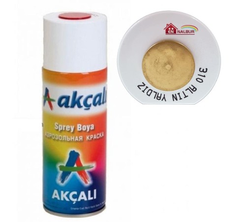 Akçalı Sprey Boya 400 ml 310 Altın Yaldız Akçalı Sprey Boya 400 ml 310 Altın Yaldız