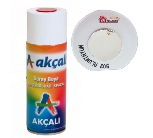 Akçalı Sprey Boya 400 ml 902 Alüminyum Akçalı Sprey Boya 400 ml 902 Alüminyum