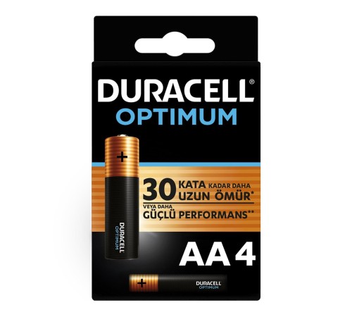 Duracell Optimum Alkalin Pil AA 4'' lü Paket Duracell Optimum Alkalin Pil AA 4'' lü Paket