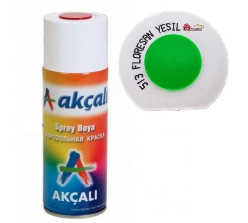 Akçalı Sprey Boya 400 ml 513 Florasan Yeşil Akçalı Sprey Boya 400 ml 513 Florasan Yeşil