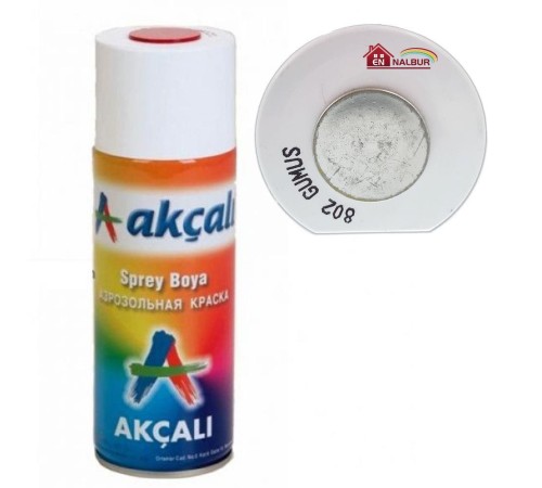 Akçalı Sprey Boya 400 ml 802 Gümüş Akçalı Sprey Boya 400 ml 802 Gümüş
