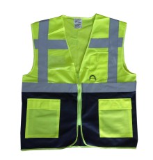 Yönetici İkaz Yeleği Sarı/Lacivert XL Beden