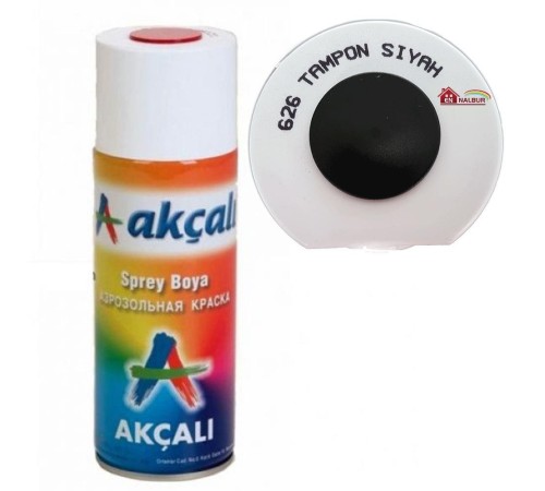 Akçalı Sprey Boya 400 ml 626 Tampon Siyah Akçalı Sprey Boya 400 ml 626 Tampon Siyah