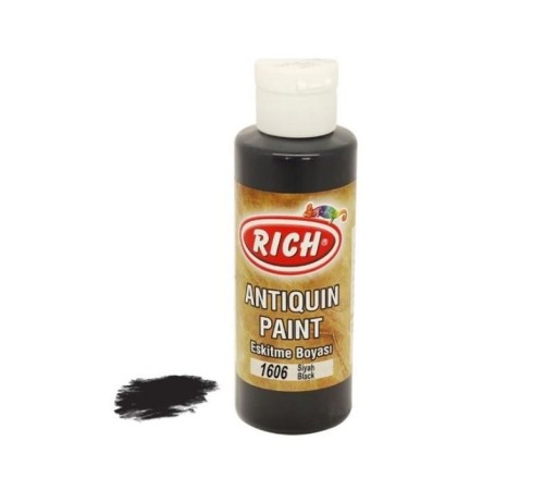 Rich 1606 Siyah 120 ml Eskitme Ahşap Boyası Rich 1606 Siyah 120 ml Eskitme Ahşap Boyası