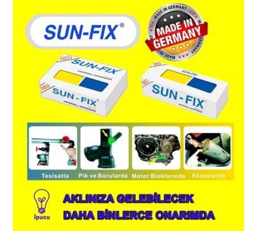 SUN FİX Üniversal Kaynak Macunu 100 Gr SUN FİX Üniversal Kaynak Macunu 100 Gr