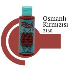 Rich Multi Surface 2160 Osmanlı Kırmızı Akrilik Boya 120 cc