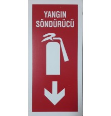 Yangın Söndürme Cihazı Uyarı Levhası 12,5x25 KOD 868