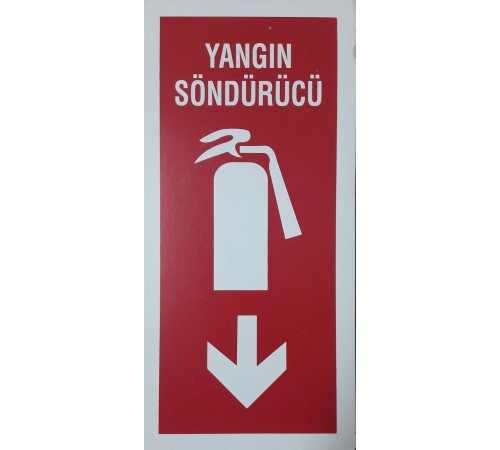 Yangın Söndürme Cihazı Uyarı Levhası 12,5x25 KOD 868