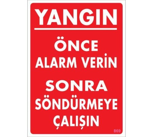 Yangın Nasıl Söndürülür Uyarı Levhası 25x35 KOD:869 Yangın Nasıl Söndürülür Uyarı Levhası 25x35 KOD:869