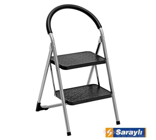 Saraylı Pratik Mega Lüx Merdiven 2 Basamaklı Siyah