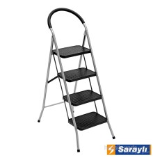 Saraylı Pratik Mega Lüx Merdiven 4 Basamaklı Siyah