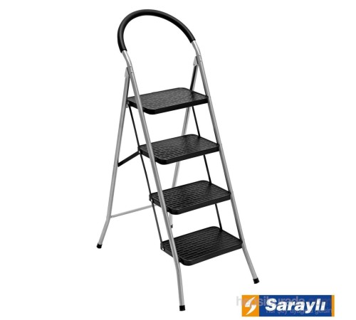 Saraylı Pratik Mega Lüx Merdiven 4 Basamaklı Siyah