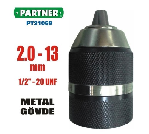 Partner 21069 Anahtarsız Mandren 13 mm 1/2 Partner 21069 Anahtarsız Mandren 13 mm 1/2
