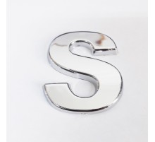 Cemax S Harfi  3,75 cm Krom Yapışkanlı