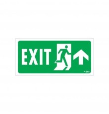 Exit Yukarı Sağ Ok İşaretli Uyarı Levhası 17,5x25 KOD:955