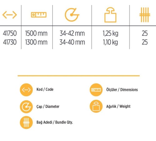 YKS 41750 Eğik Kürek Sapı 1,5 Metre YKS 41750 Eğik Kürek Sapı 1,5 Metre