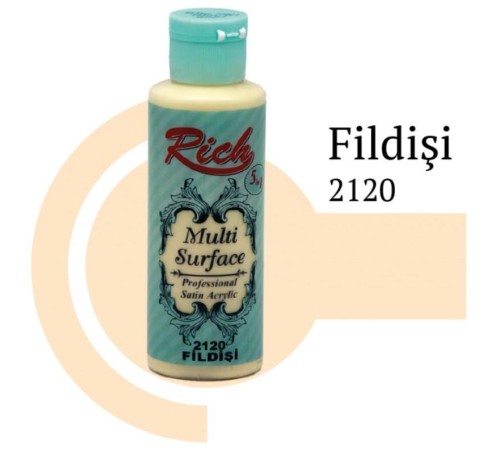 Rich Multi Surface 2120 Fildişi Akrilik Boya 120 cc Rich Multi Surface 2120 Fildişi Akrilik Boya 120 cc