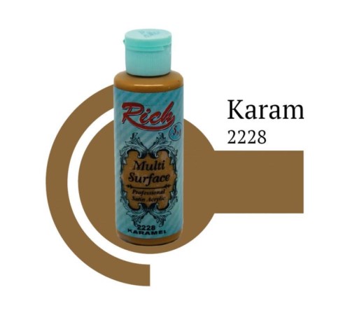 Rich Multi Surface 2228 Karamel Akrilik Boya 120 cc Rich Multi Surface 2228 Karamel Akrilik Boya 120 cc