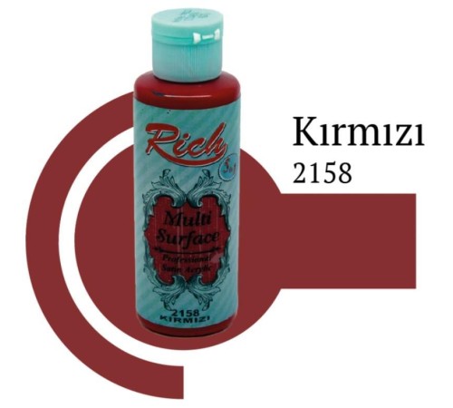 Rich Multi Surface 2158 Kırmızı Akrilik Boya 120 cc