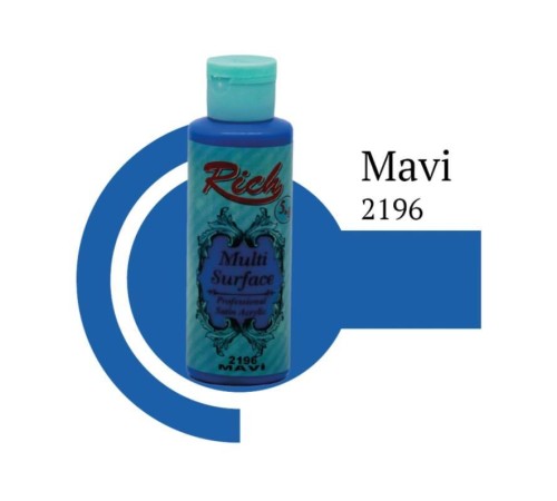 Rich Multi Surface 2196 Mavi Akrilik Boya 120 cc Rich Multi Surface 2196 Mavi Akrilik Boya 120 cc