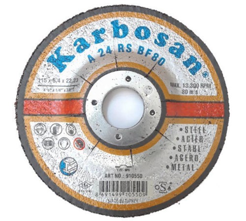 Karbosan Metal Taşlama Diski 115x6,4x22,23 Karbosan Metal Taşlama Diski 115x6,4x22,23