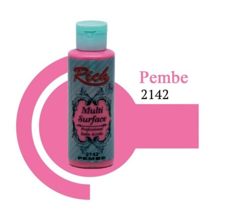 Rich Multi Surface 2142 Pembe Akrilik Boya 120 cc Rich Multi Surface 2142 Pembe Akrilik Boya 120 cc