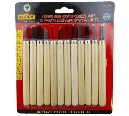 Sakata WD 1008 Ahşap Oyma Seti 12 Parça