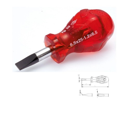 İzeltaş 4110 Kraft Topaç Düz Tornavida 5,5X25