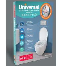 NKP Üniversal Çocuk Adaptörlü Yavaş Kapanır Klozet Kapağı