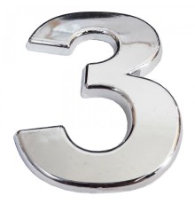 Cemax Krom Yapışkanlı 3 Rakamı 5 cm