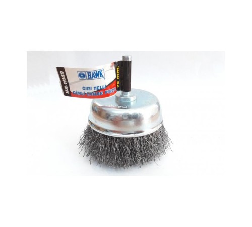 Hawk HA11147 Pimli Gri Tel Çanak Fırça 65 mm Hawk HA11147 Pimli Gri Tel Çanak Fırça 65 mm