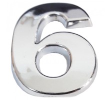 Cemax Krom Yapışkanlı 6 Rakamı 5 cm