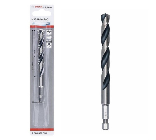 Bosch Pointteq Altıgen Şaftlı Hss Matkap Ucu 9,5 mm Bosch Pointteq Altıgen Şaftlı Hss Matkap Ucu 9,5 mm