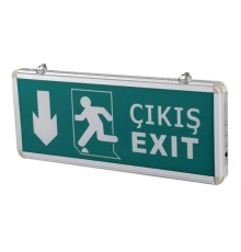 Cata 9167 Ledli Aşağı Ok Exit Çıkış Armatürü 3 Saat Akülü